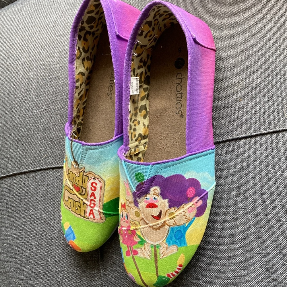 Chatties CANDY CRUSH flats size 8 unique fun colorful shoes - Picture 8 of 13